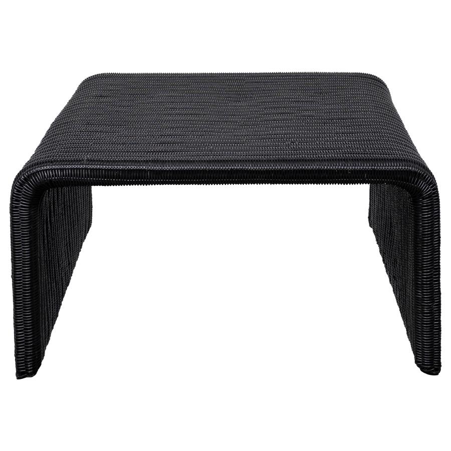 (image for) Cahya Woven Rattan Square Coffee Table Black