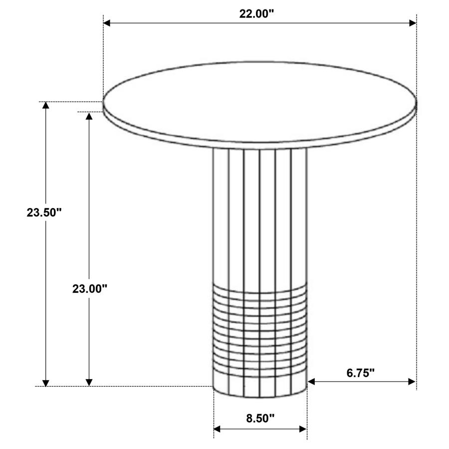 (image for) Astoria Round Genuine Marble Side End Table White