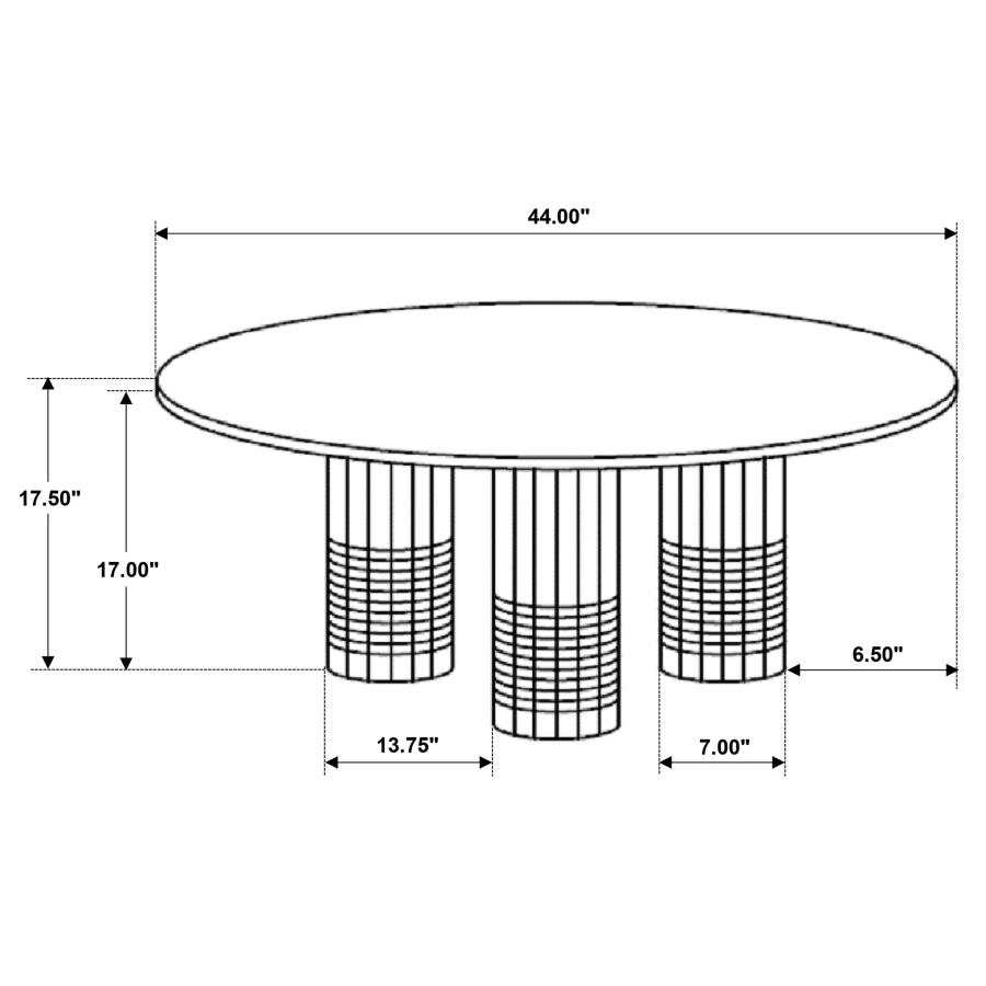 (image for) Astoria Round Genuine Marble Coffee Table White