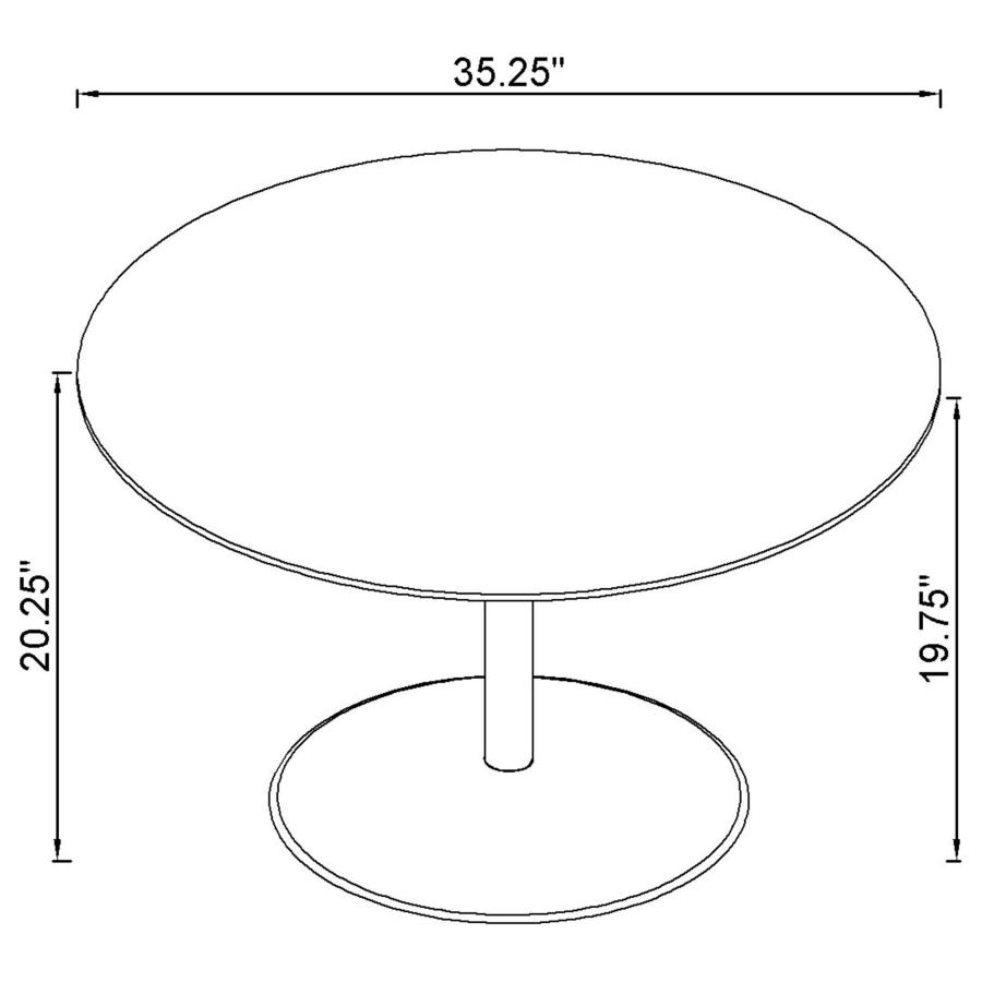 Modal Additional Images for Ganso 3-piece Round Glass Top Coffee and End Table Set Black