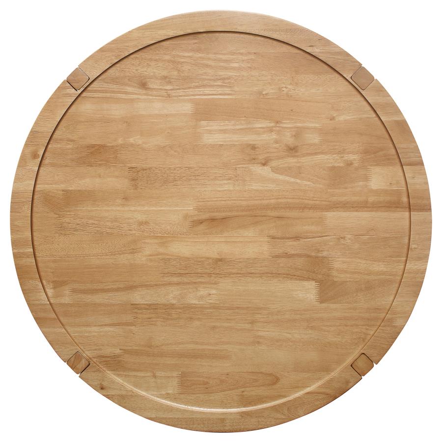 Camillo 2-piece Round Coffee and End Table Set Maple 
