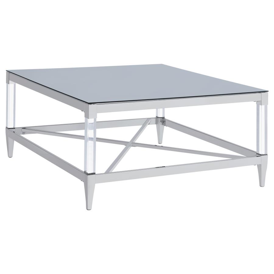 Lindley 3-piece Square Coffee and End Table Set Chrome