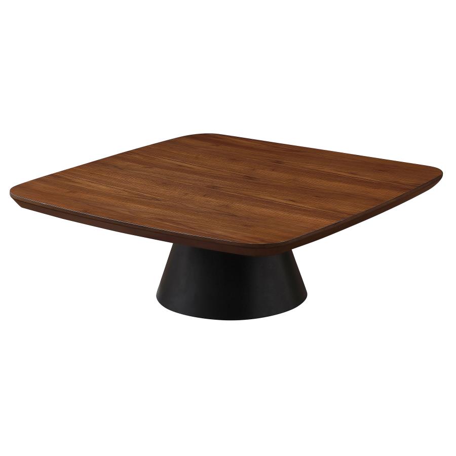 (image for) Eason 2-piece Coffee Table Set Walnut and Black