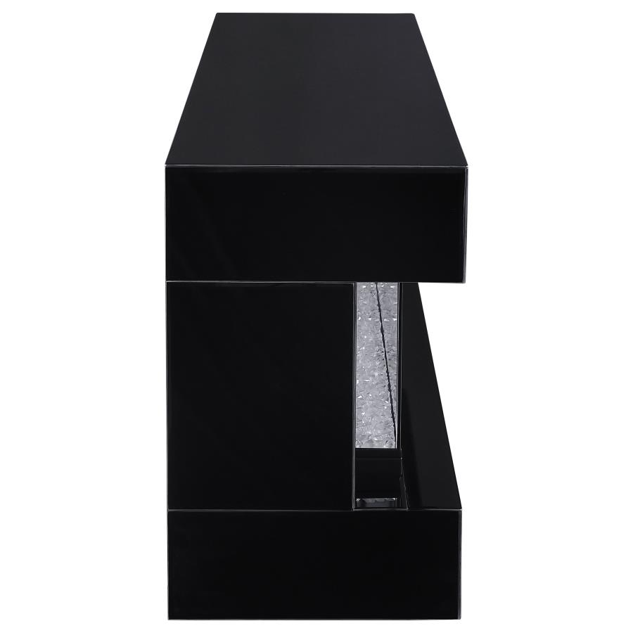 (image for) Vallerie 71" TV Stand with Visual Flame Box Black