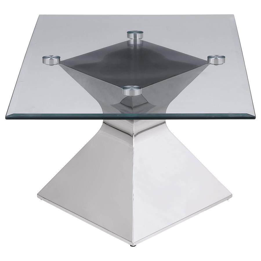 Jenny 3-piece Rectangular Coffee and End Table Set Chrome