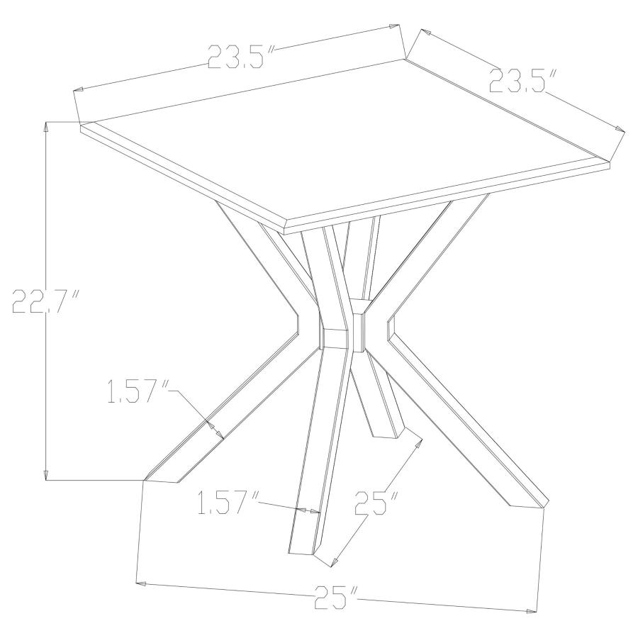 (image for) Visalia Faux Marble Top Stainless Steel End Table Gold