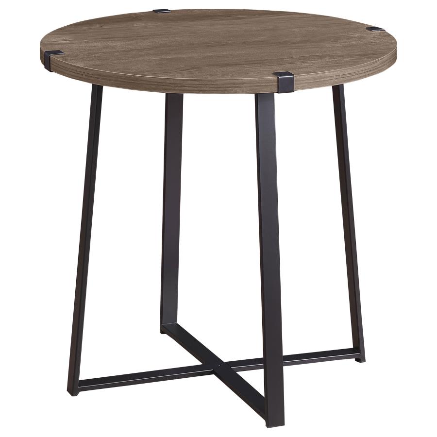 (image for) Marcus Round Engineered Wood Side End Table Grey