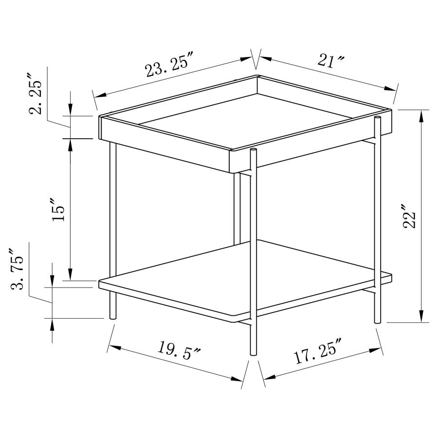 (image for) Fallon Square Engineered Wood End Table Light Brown