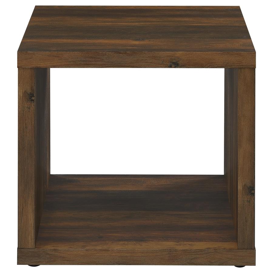 (image for) Frisco Square Engineered Wood Side End Table Dark Pine