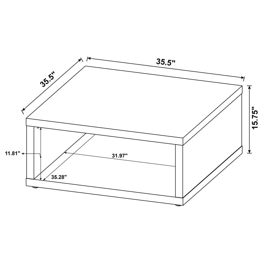 (image for) Frisco Square Engineered Wood Coffee Table Dark Pine