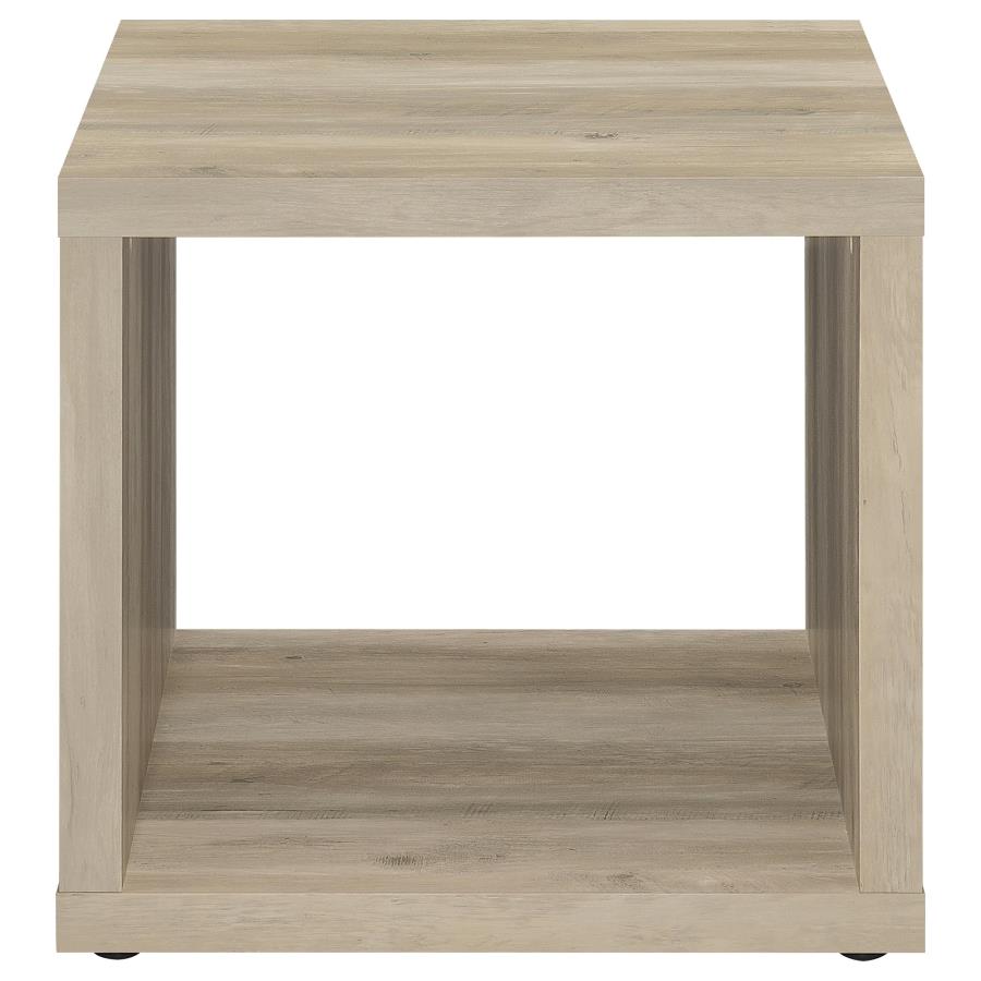 Frisco 2-piece Coffee and End Table Set Distressed Pine