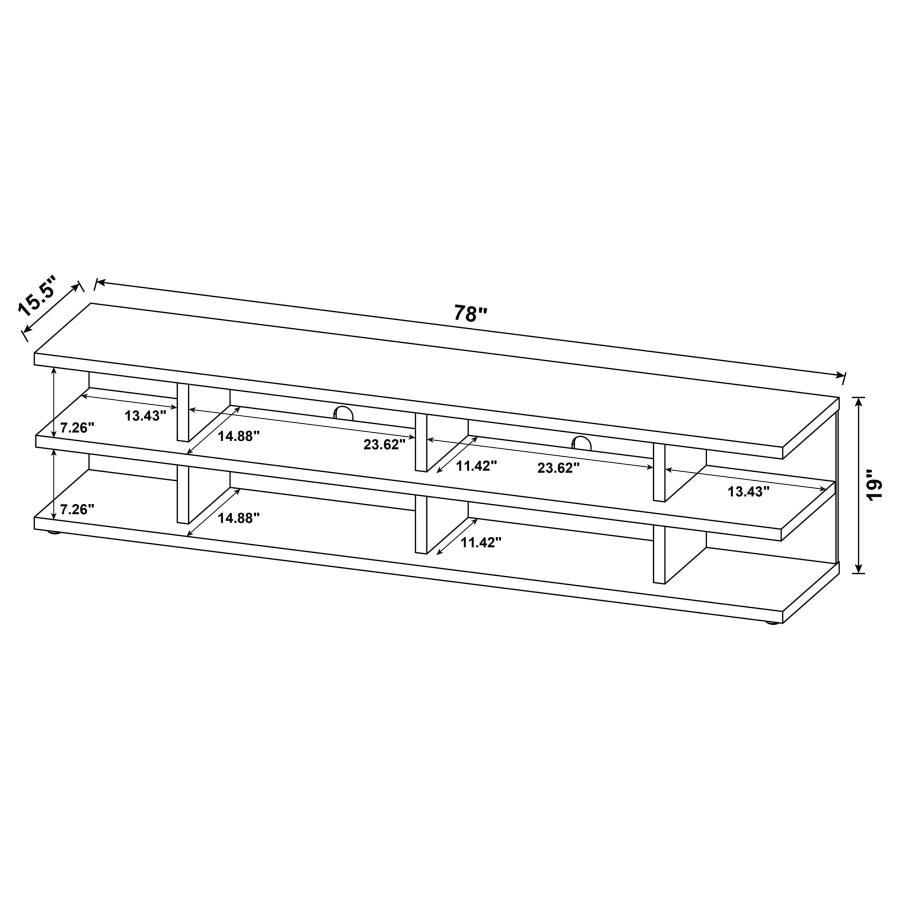 Modal Additional Images for Cartmill 78-inch 2-tier TV Stand Media Console Mango
