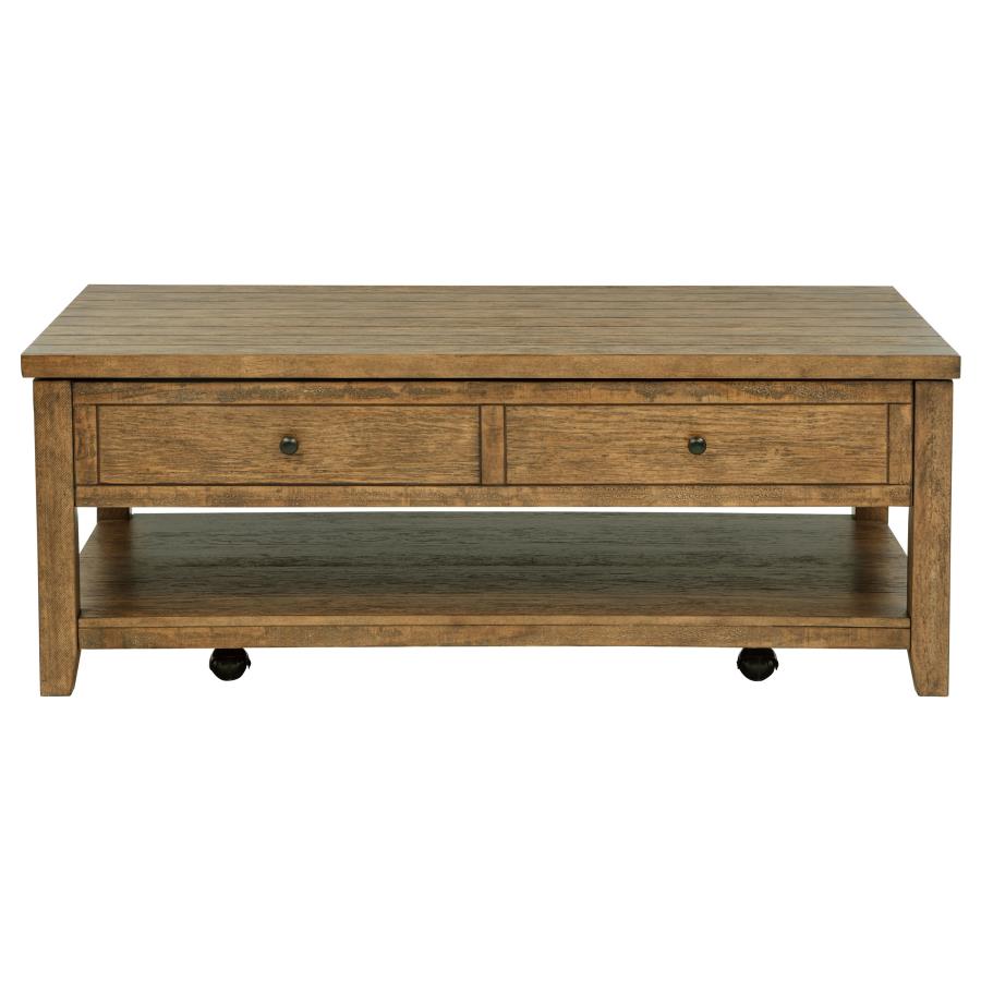 Payne 48-inch Mobile Lift Top Coffee Table Distressed Brown