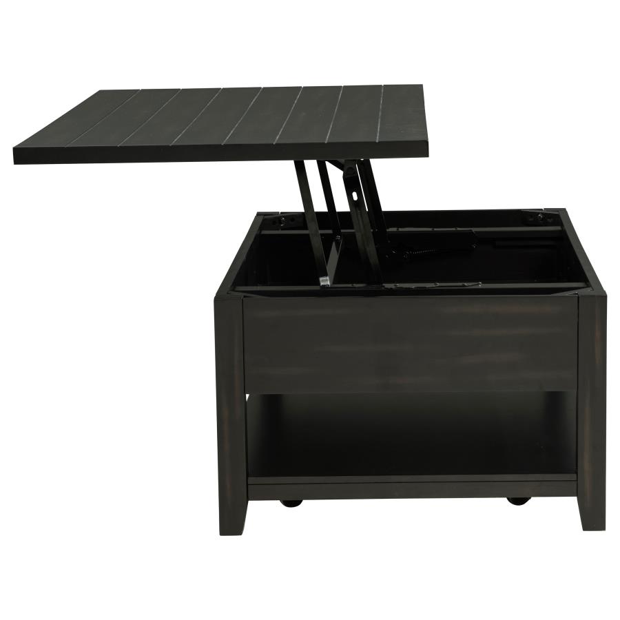 Payne 48-inch Mobile Lift Top Coffee Table Distressed Java