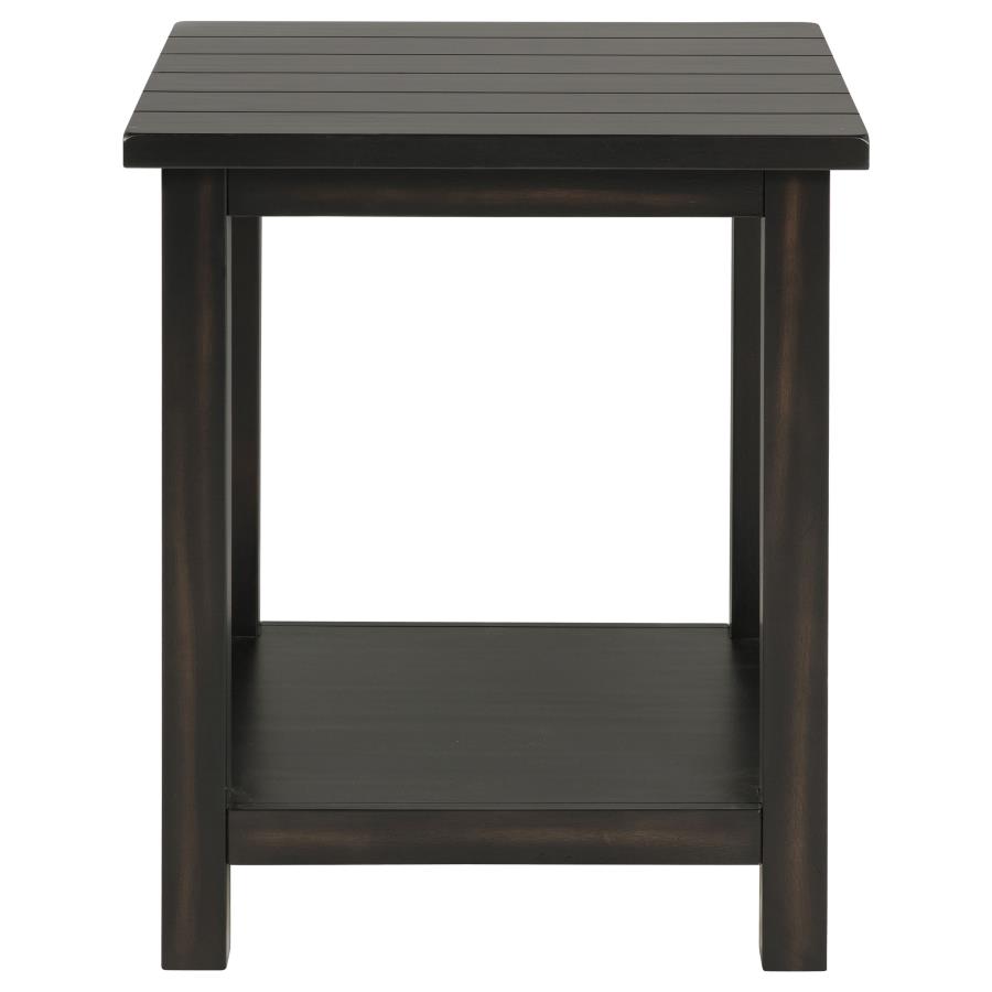 (image for) Payne Wood End Table with Shelf Java