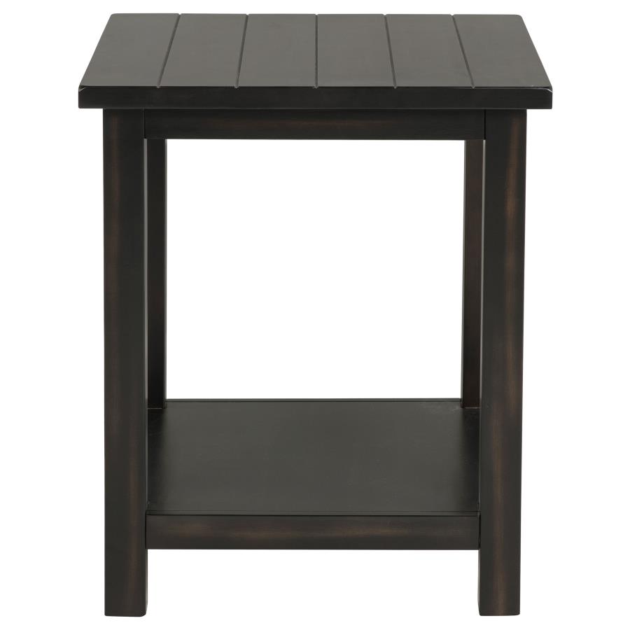 (image for) Payne Wood End Table with Shelf Java