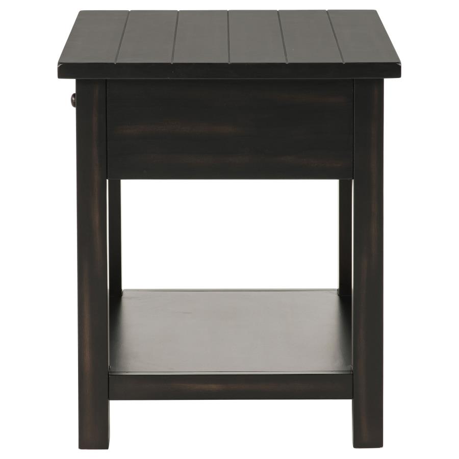 (image for) Payne 1-drawer Wood End Table with Shelf Java