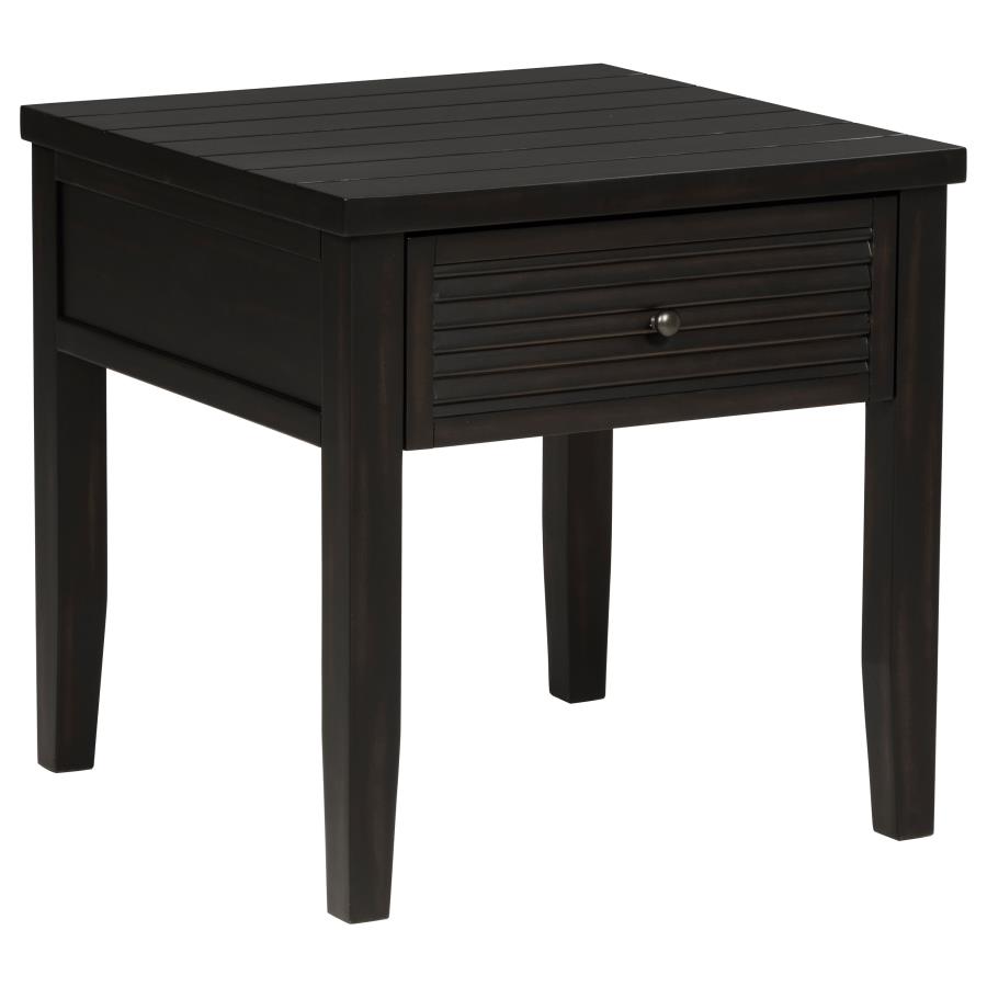 (image for) Concord 1-drawer Square End Table Distressed Java