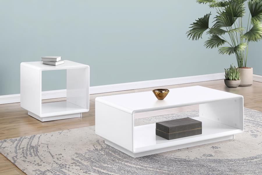 Modal Additional Images for Paseo Square End Side Table White High Gloss