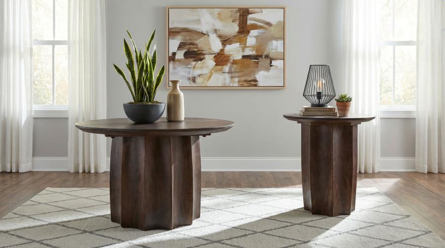 Modal Additional Images for Cayenne Solid Mango Wood Cocktail Coffee Table Walnut