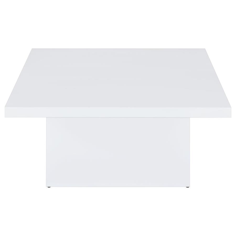 Devar 3-piece Square Coffee End Table Set White High Gloss