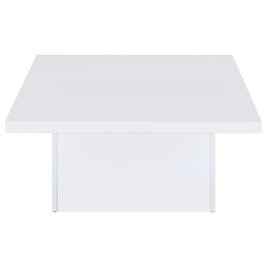 Devar 3-piece Square Coffee End Table Set White High Gloss