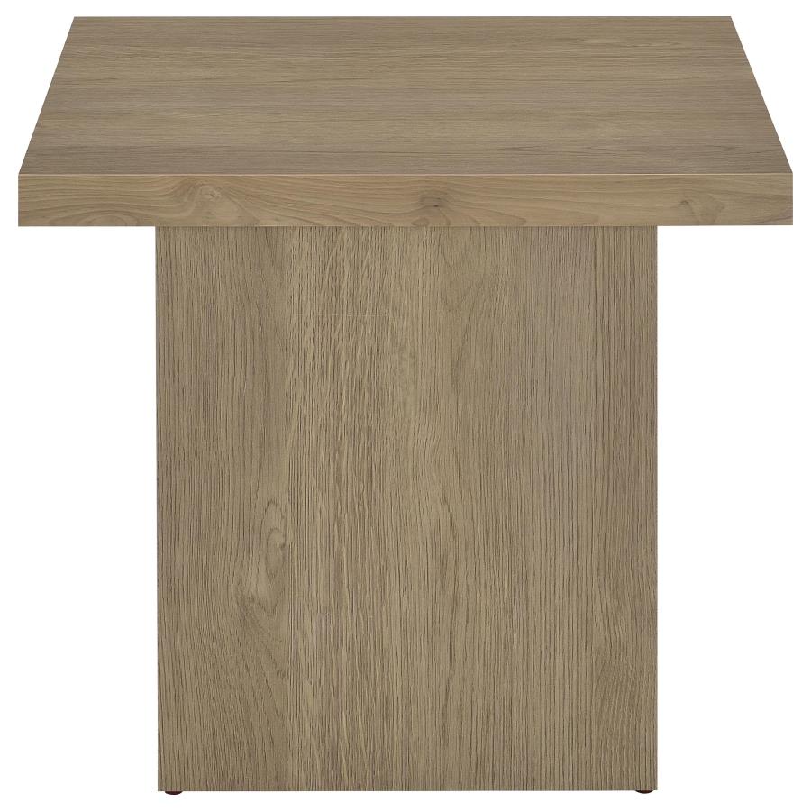 Devar Square Engineered Wood Side End Table Latte