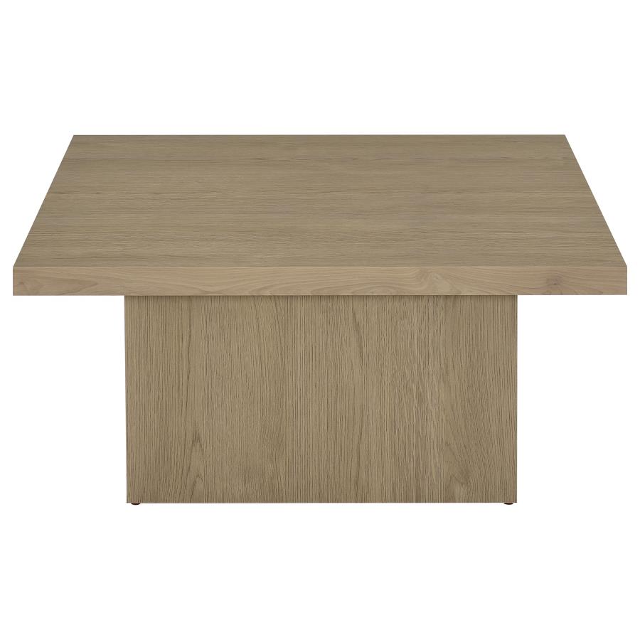 Devar 2-piece Square Cocktail Coffee End Table Set Latte