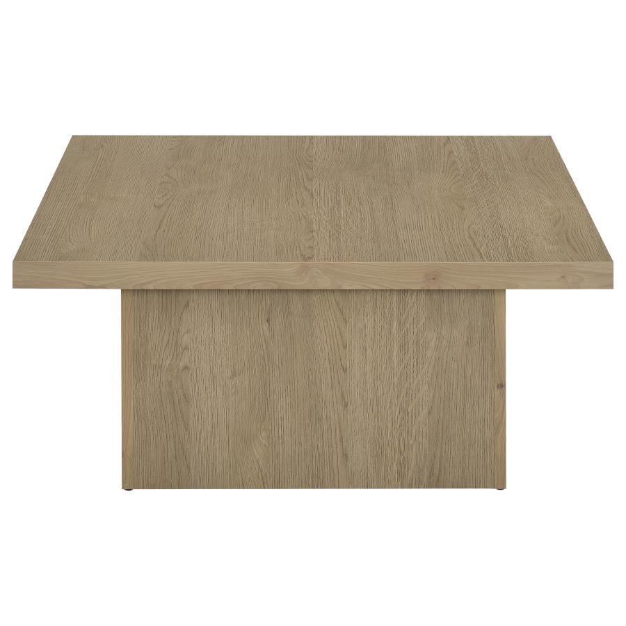 Devar 3-piece Square Cocktail Coffee End Table Set Latte