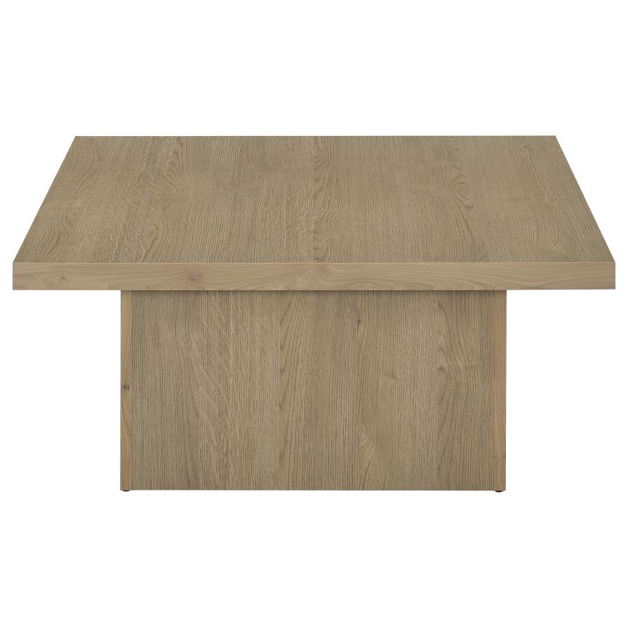 Devar 3-piece Square Cocktail Coffee End Table Set Latte