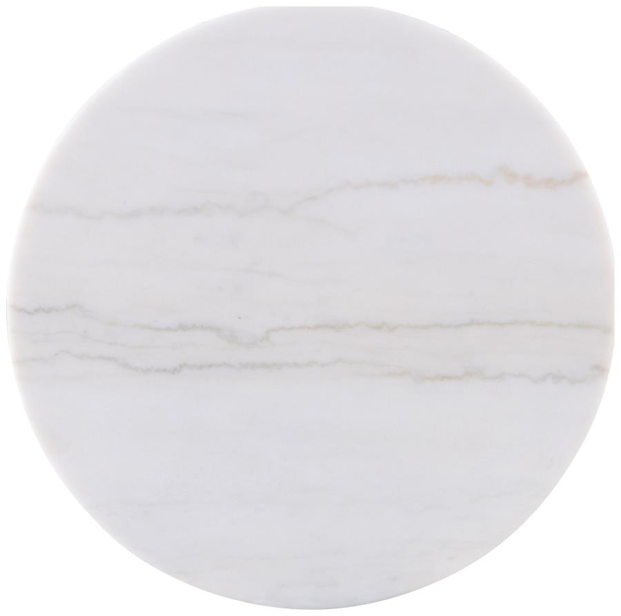 Jason Round White Marble Top Coffee Table Greige