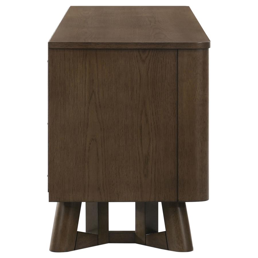 Trotter 71-inch 4-Door Wood TV Stand Media Console Brown