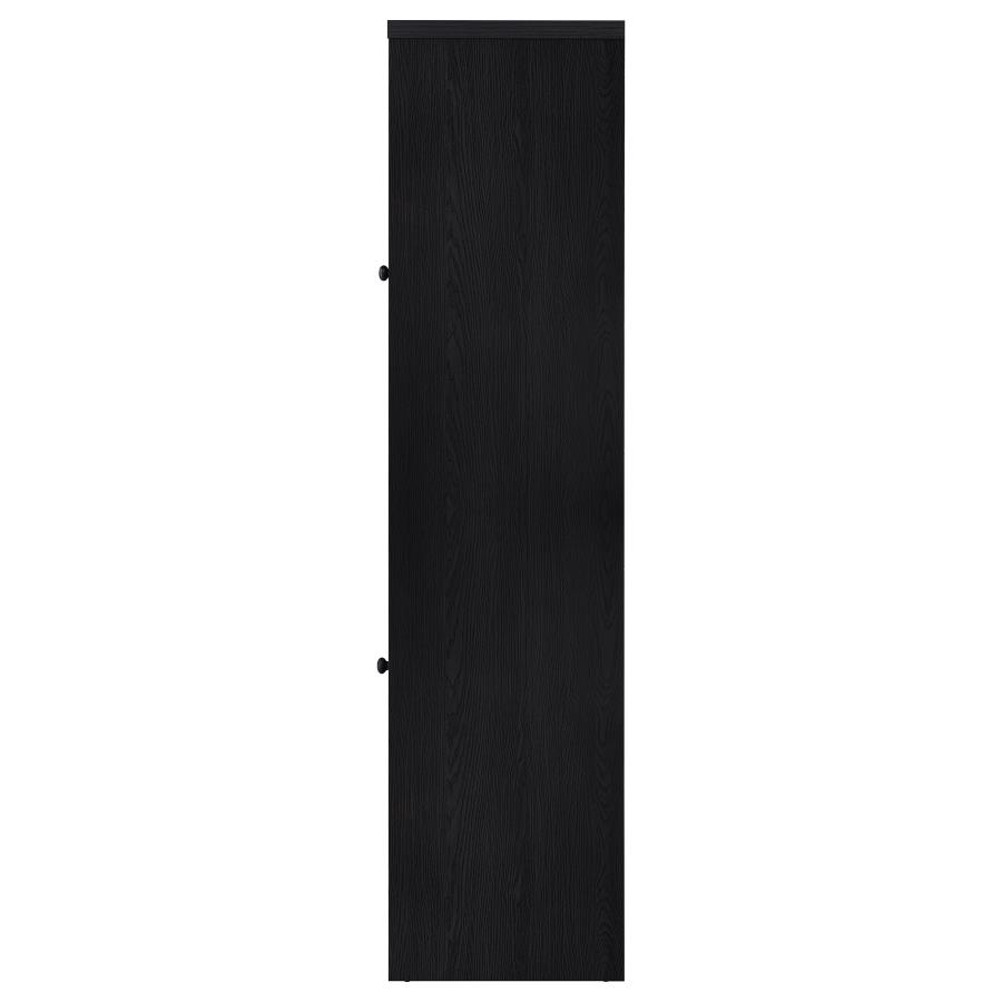 Denison 67-inch 2-door Media Tower Storage Cabinet Black