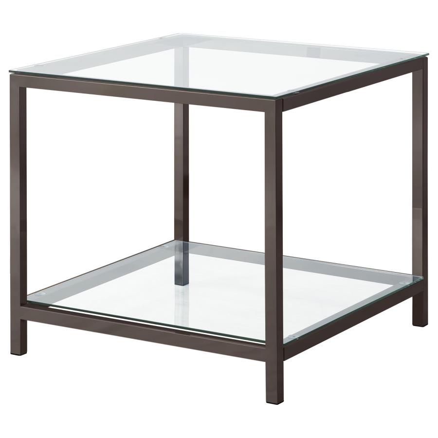 Trini 3-piece Coffee and End Table Set Black Nickel