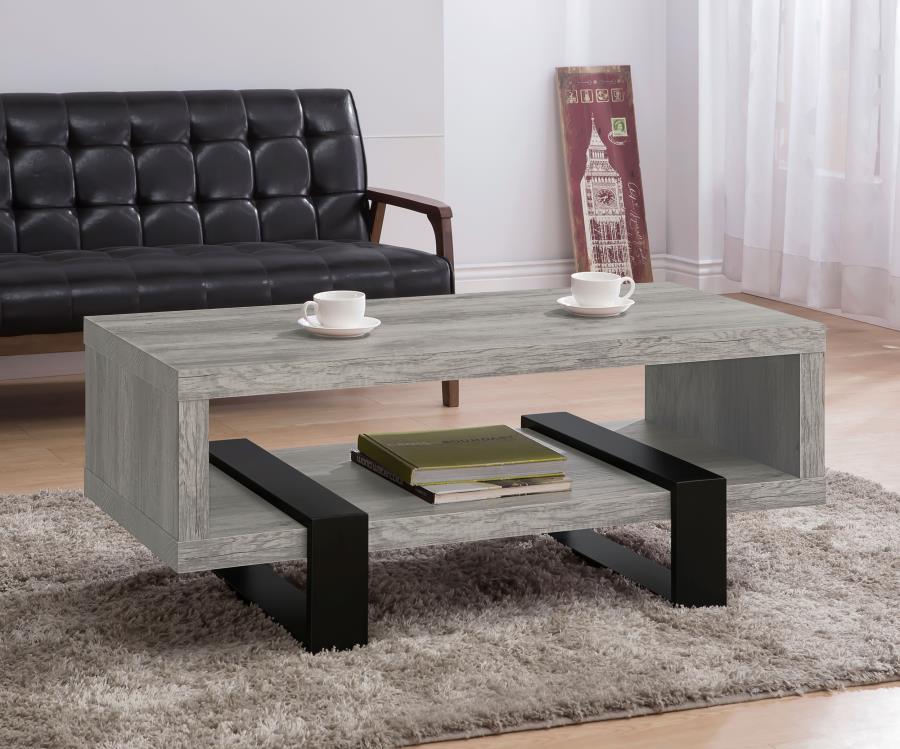 (image for) Dinard Engineered Wood Coffee Table Grey Driftwood