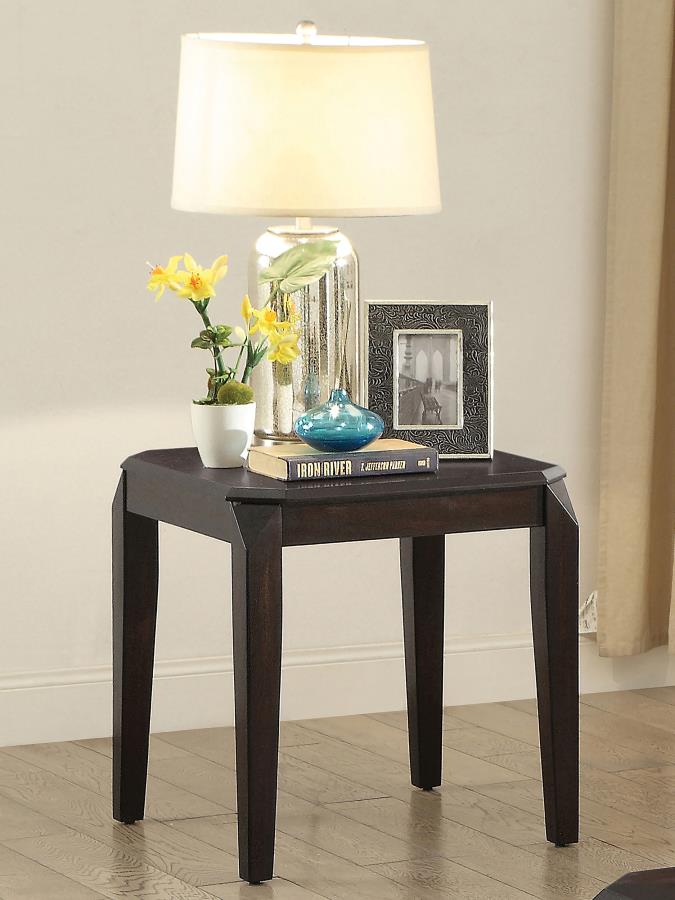 (image for) Baylor Square Wood Side End Table Walnut