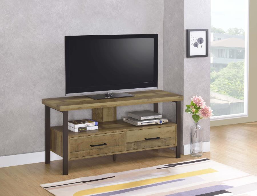 (image for) Ruston 2-drawer Engineered Wood 48" TV Stand Weathered Pine