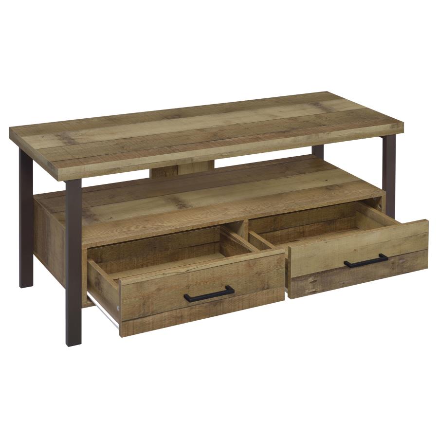 (image for) Ruston 2-drawer Engineered Wood 48" TV Stand Weathered Pine