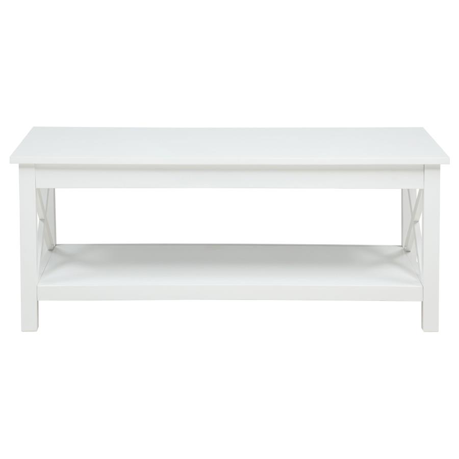 Skyview 2-piece Rectangular Lift Top Coffee Table Set White