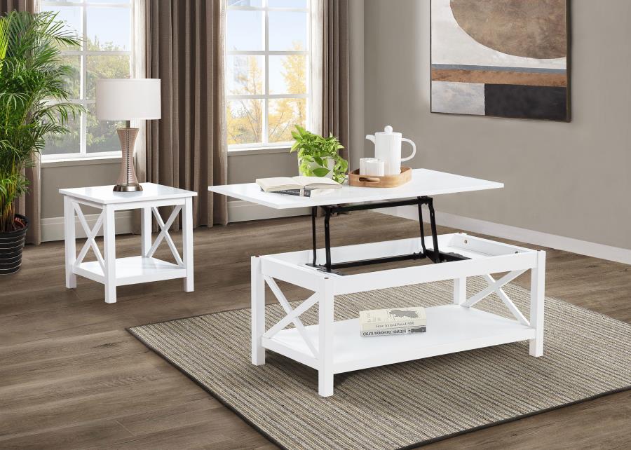 Modal Additional Images for Skyview 44-inch Rectangular Lift Top Coffee Table White