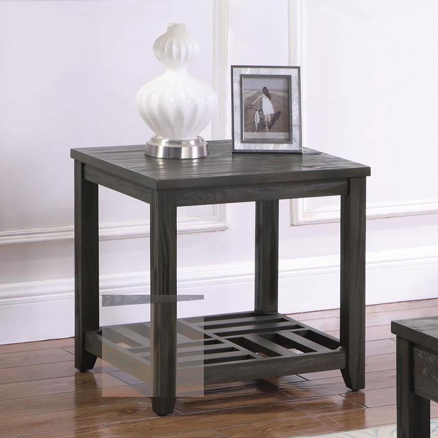 (image for) Cliffview 1-shelf Square Wood Side End Table Grey