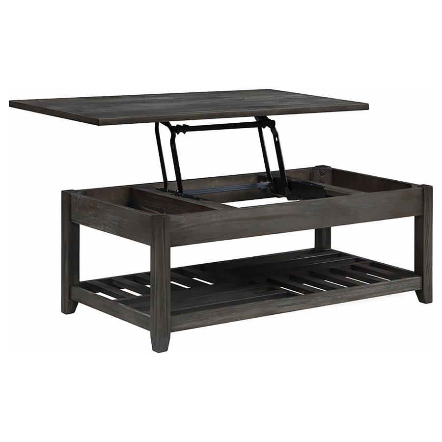 (image for) Cliffview Rectangular Wood Lift Top Coffee Table Grey