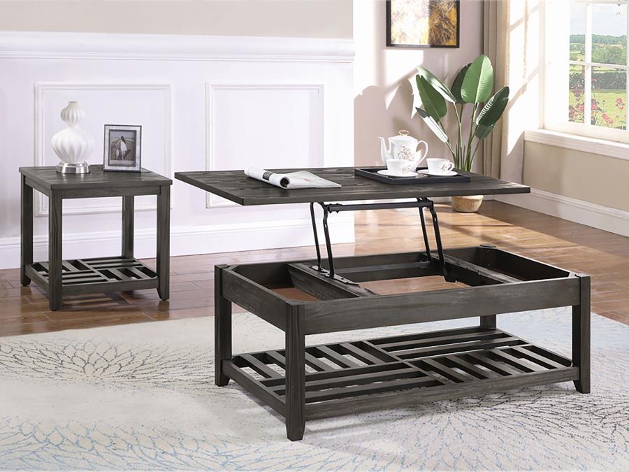 (image for) Cliffview Rectangular Wood Lift Top Coffee Table Grey