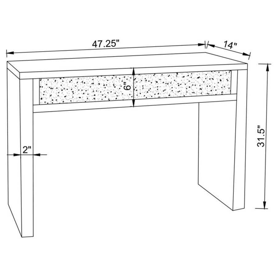 (image for) Gillian Mirrored Acrylic Entryway Console Table Silver