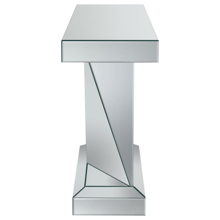 (image for) Amore Mirrored Acrylic Entryway Sofa Console Table Silver