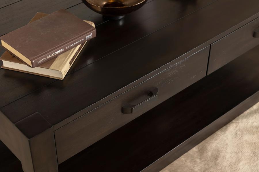 (image for) Meredith 2-drawer Rectangular Coffee Table Coffee Bean