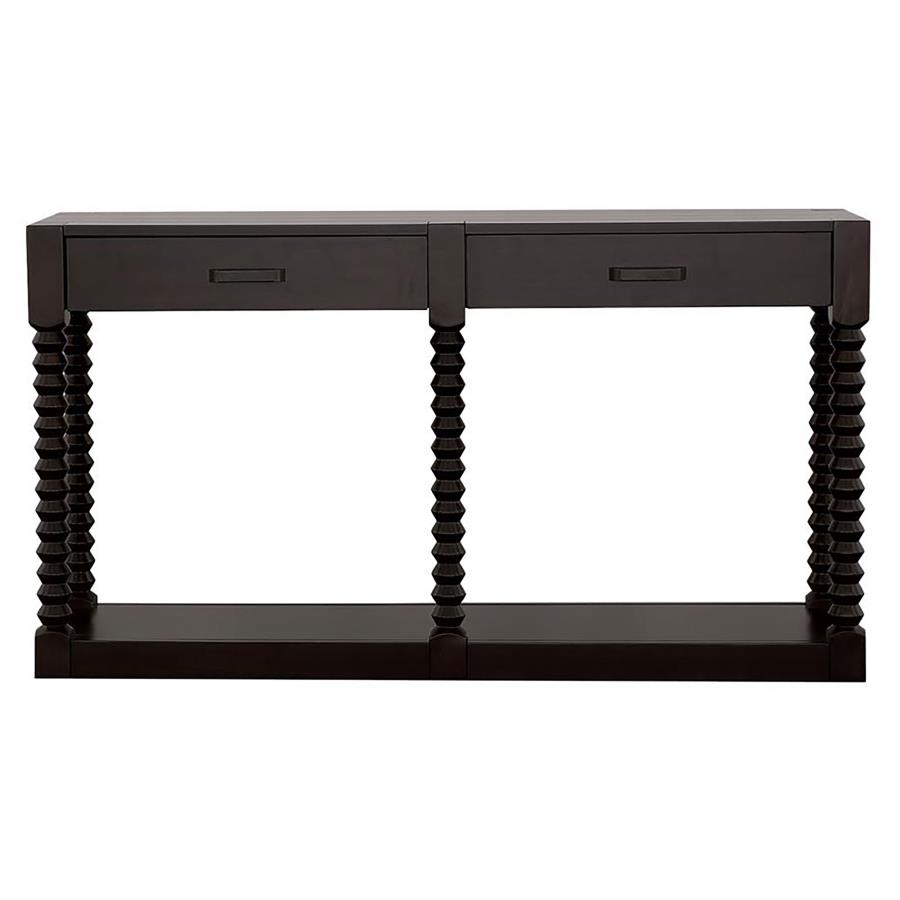 (image for) Meredith 2-drawer Wood Entryway Console Table Coffee Bean