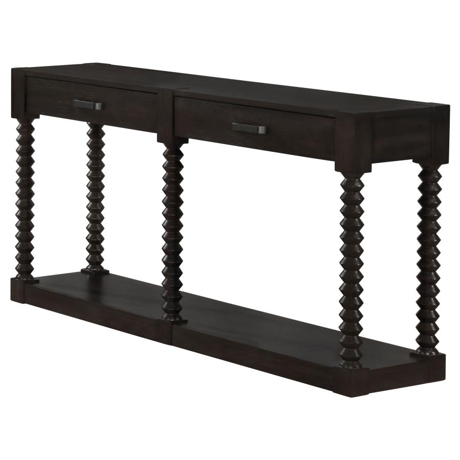 (image for) Meredith 2-drawer Wood Entryway Console Table Coffee Bean