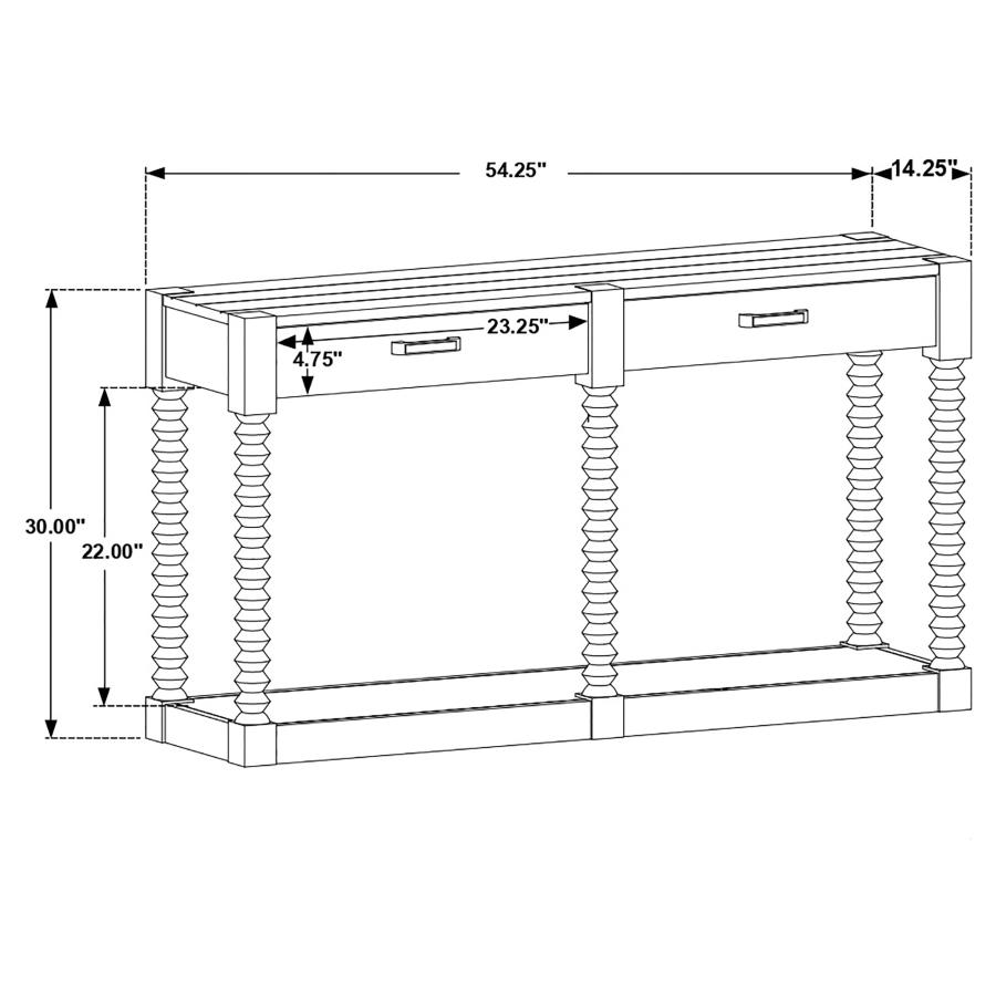 (image for) Meredith 2-drawer Wood Entryway Console Table Coffee Bean