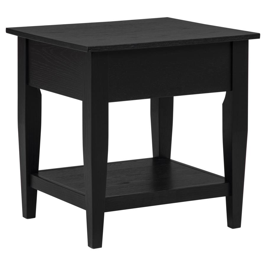 Lindenton 2-piece Wood Lift-Top Coffee and End Table Set Black